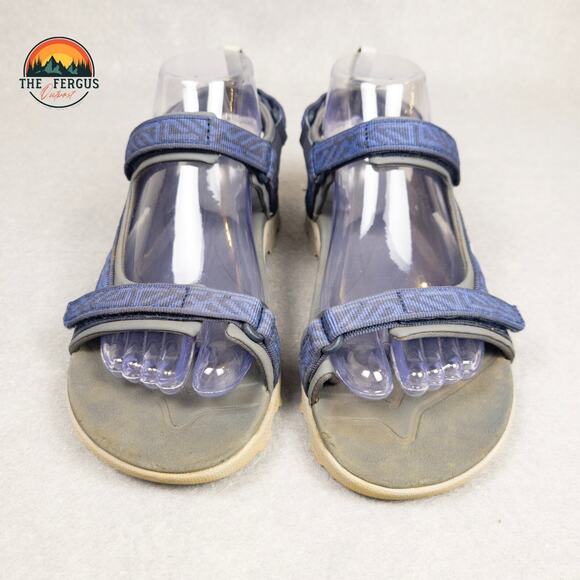 Teva Strappy Sandals Blue Gray Hiking Adjustable Strap Unisex Kids Size 6 - Picture 2 of 12